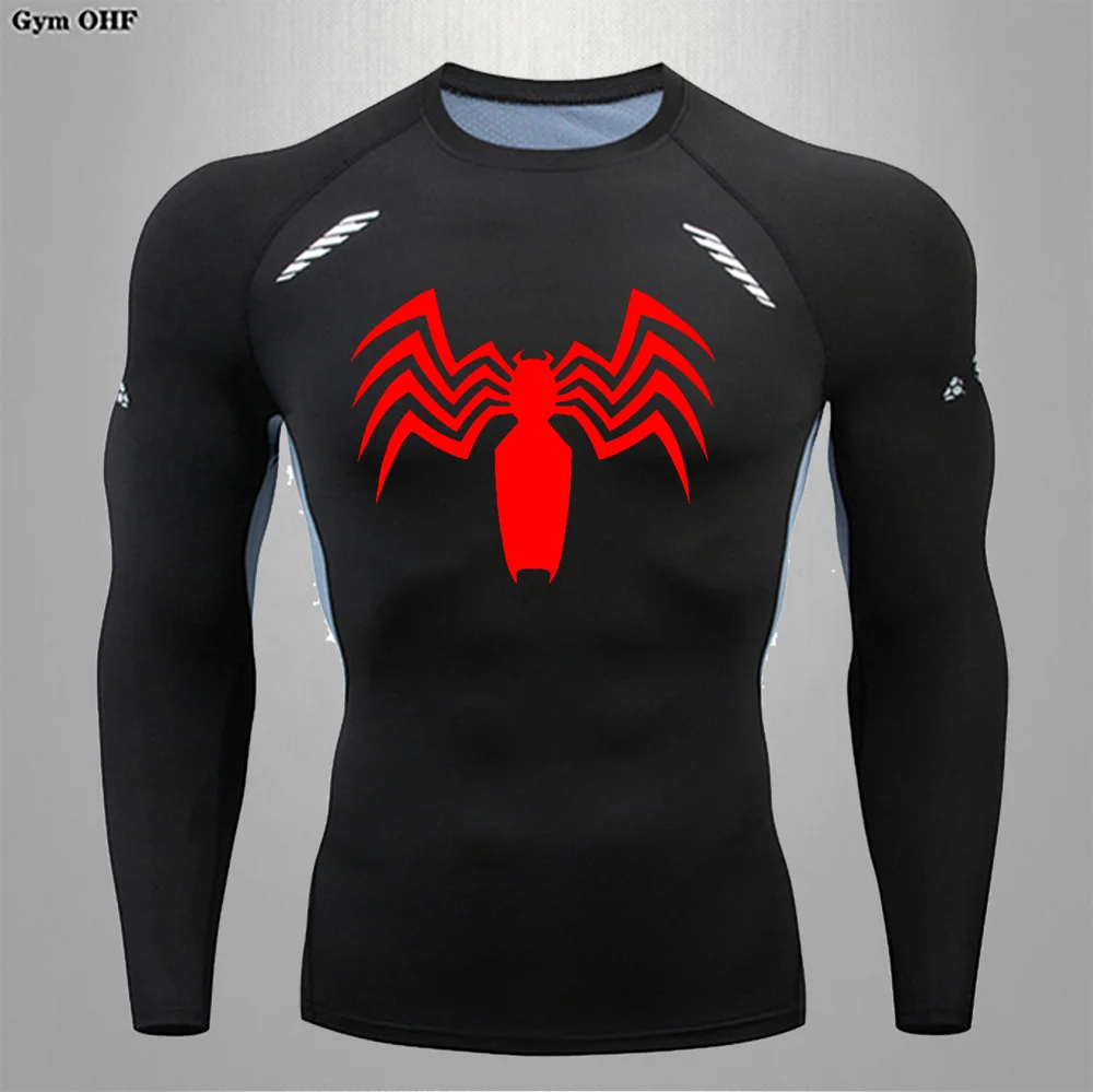 

Sports Shirt Men Running T Shirt Men Gym Shirt Training Clothing Compression Workout Super Hero Muscle T-Shirt Fitness Tees