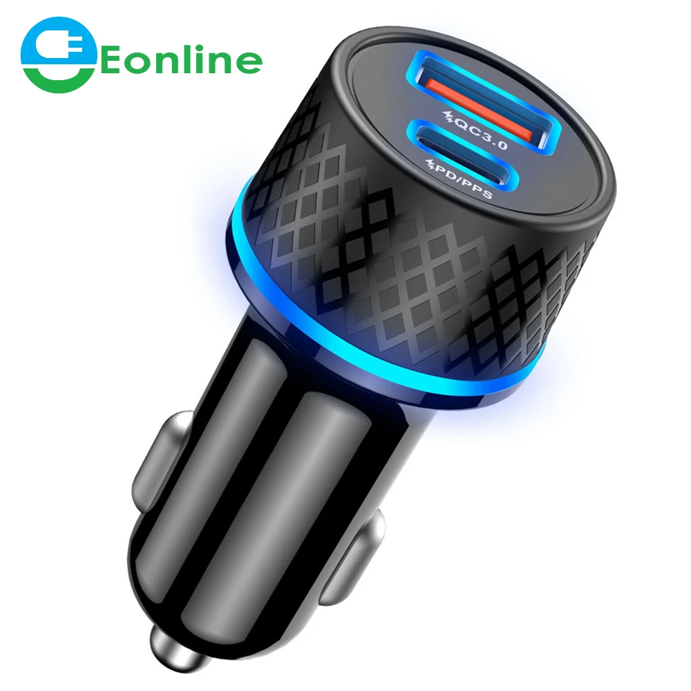 

Eonline Car Usb Charger Quick Charge Qc3.0 Type C Mobile Phone Pd 42w Fast Charging Adapter For Iphone Huawei Xiaomi Samsung