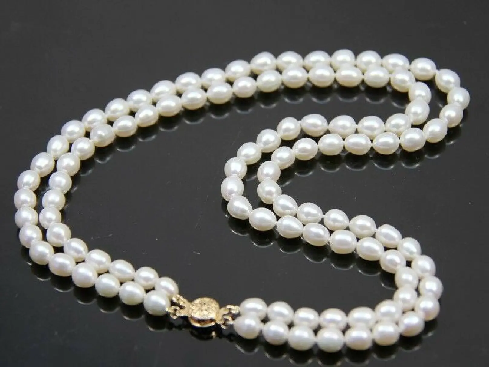 

Ожерелье из натурального белого и черного жемчуга, 2 ряда, 7-8 мм, 17-18 дюймов