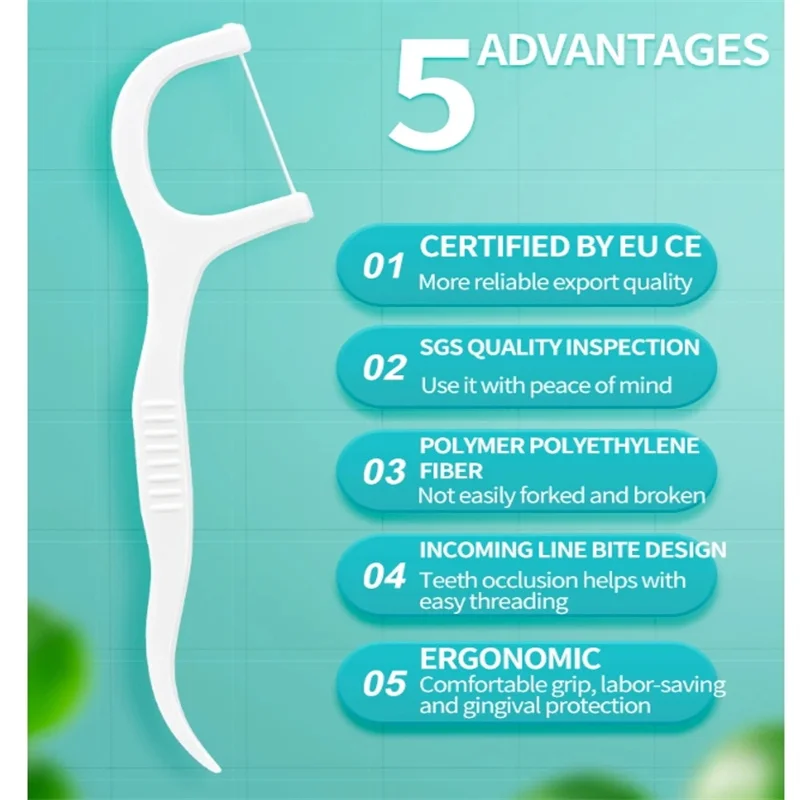 300/600/1500 шт. зубная нить