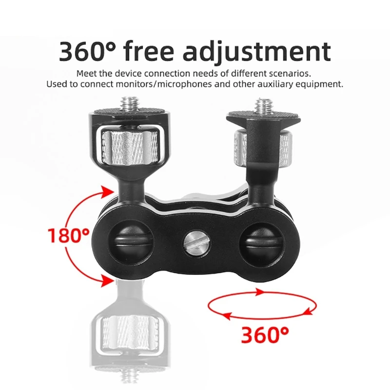 Штатив для камеры из алюминиевого сплава с шарнирной головкой и винтом 1/4 дюйма