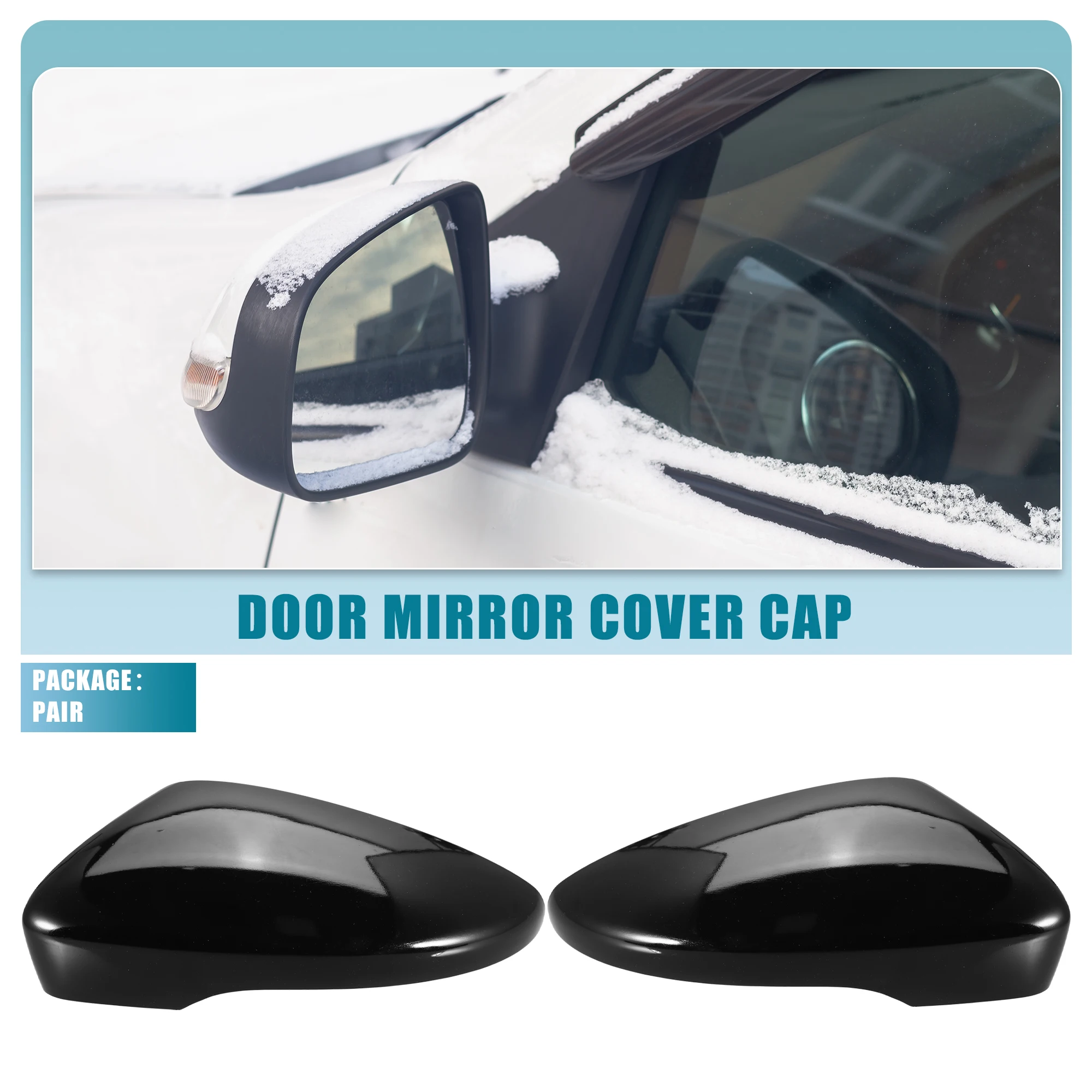

Uxcell Rearview Mirror Cover Cap Side Door Mirror Cover for Volkswagen Beetle 2013-2017 ABS Plastic Glossy Black 1 Pair
