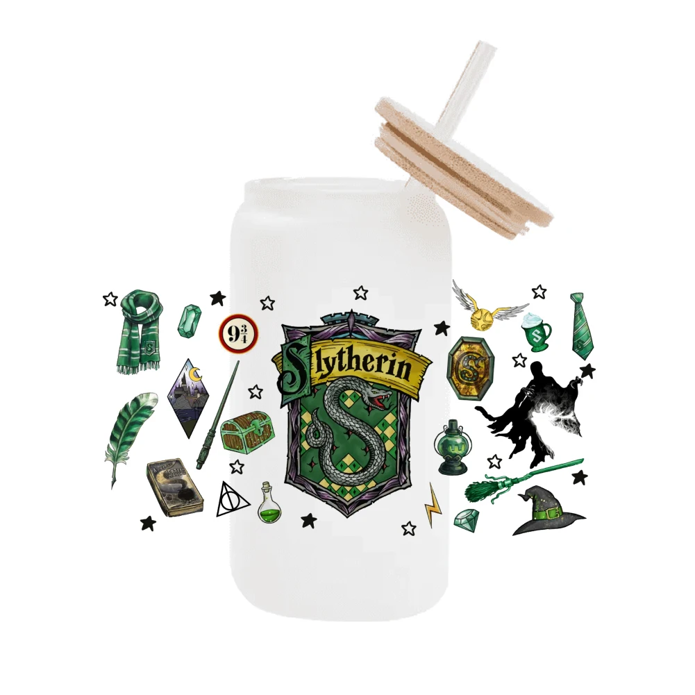 Волшебная школа для Libbey 16 унций стеклянная 3D Водонепроницаемая кофейная банка UV