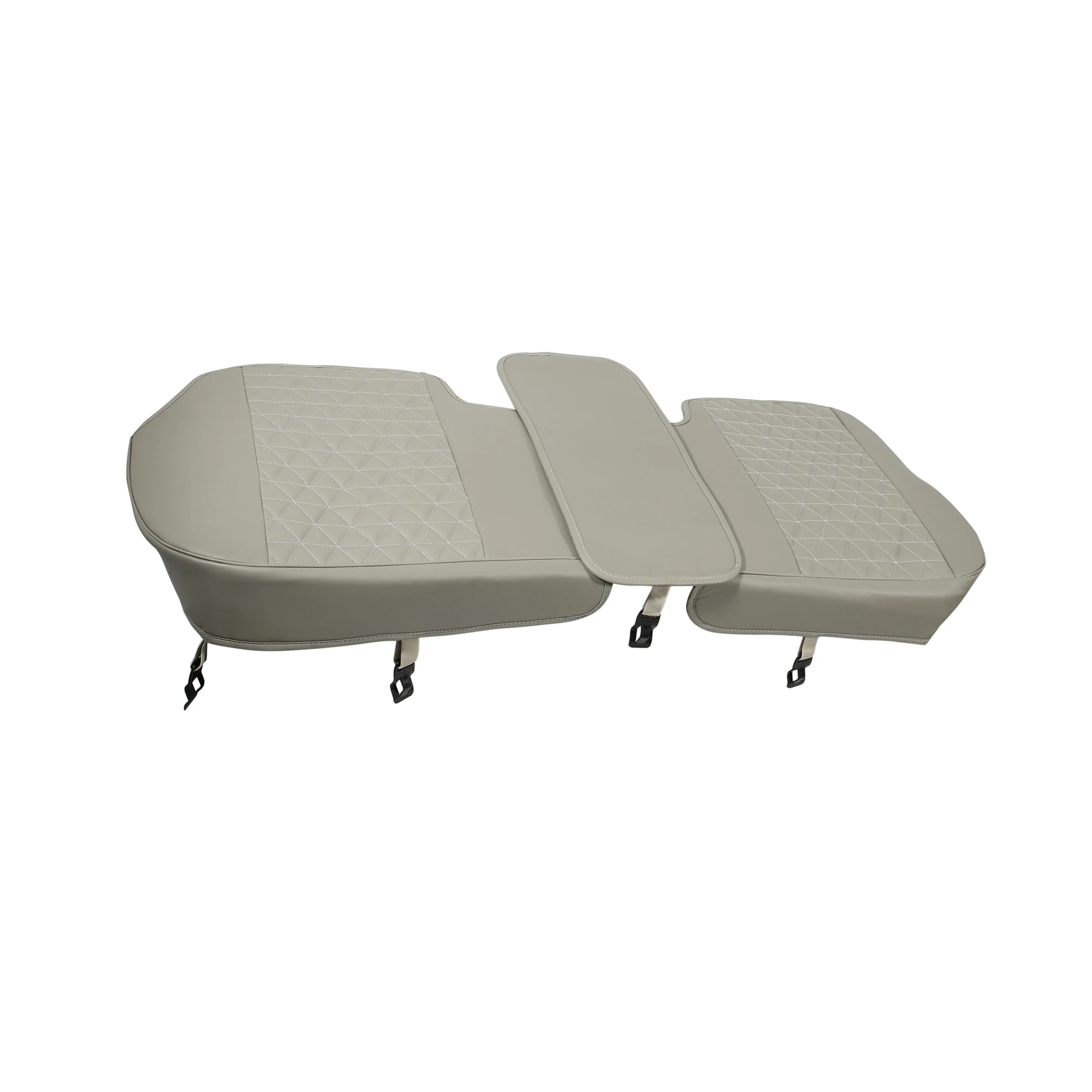

1 Set Universal Gray Rear Car Seat Cushion Cover Protector Pad PU Leather