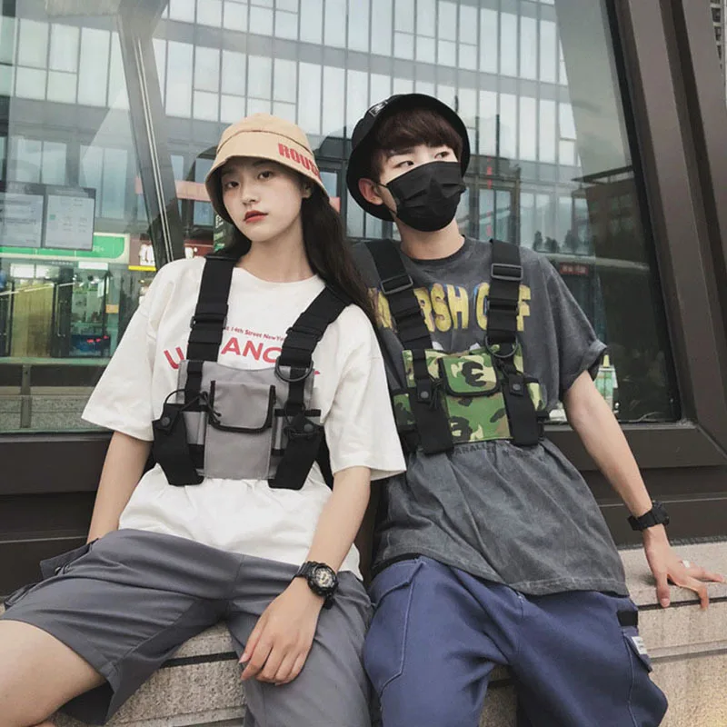 Street Style Unisex Chest Bag, Vest, Tactical Bag, Hip-hop Functional Backpack And Cool Waist Bag For Pubg Gaming