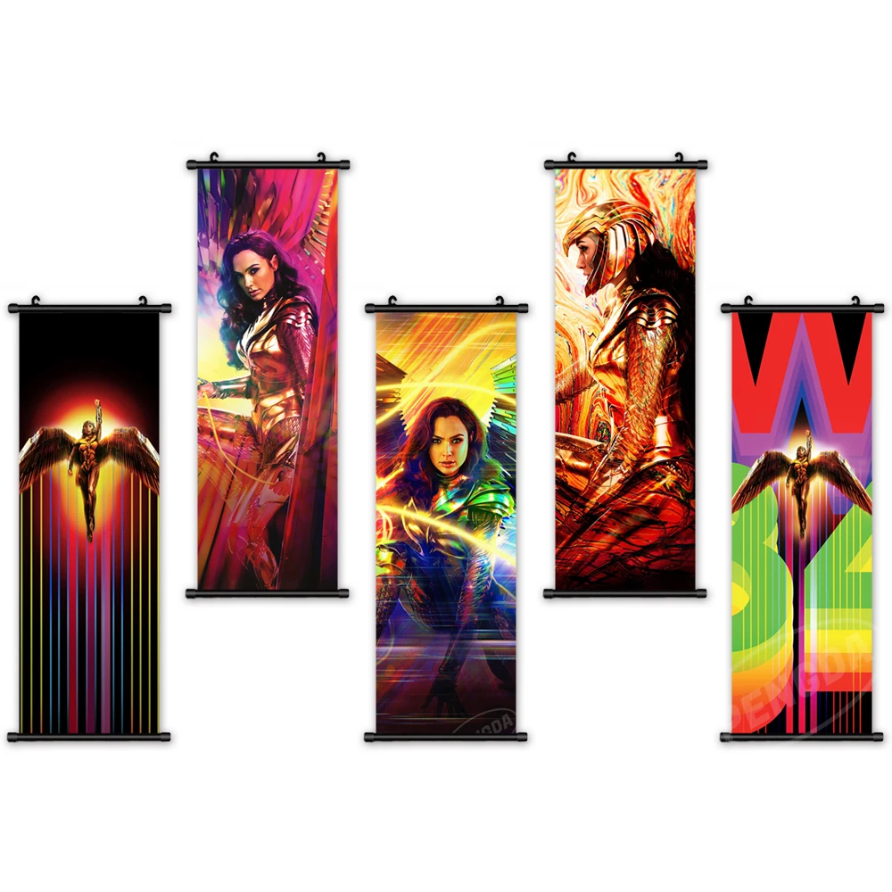 Настенная картина с изображением чудо-женщины подвесная постер Дианы и принца