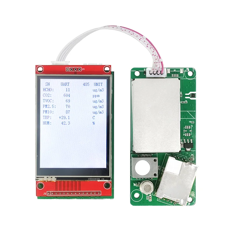 Фото YYS Arduino UART Выход 7IN1 PM2.5/PM10/CO2/CH2O/TVOV/Датчик температуры и влажности качества воздуха M701L №1
