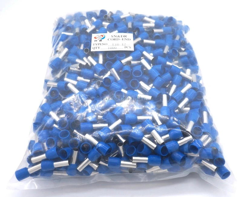 

Tube type cold pressed terminal 10 square terminal E10-12 European pin terminal 1000PCS
