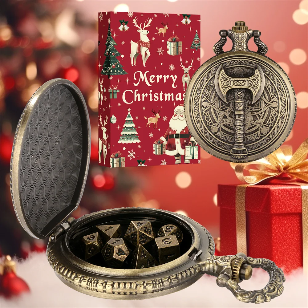 Металлический карманный корпус для часов из сплава с 7 шт./компл. мини-кубики