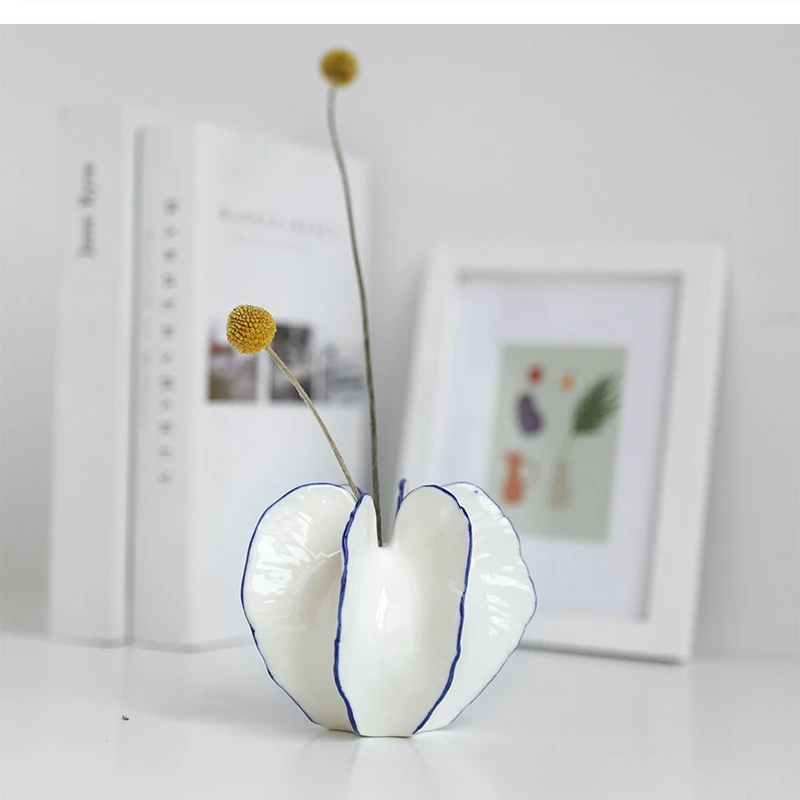 China Jingdezhen Keramische Vaas Creatieve Home Decoratie Tv Kast Ambachten Ornamenten Gedroogde Bloemenvaas