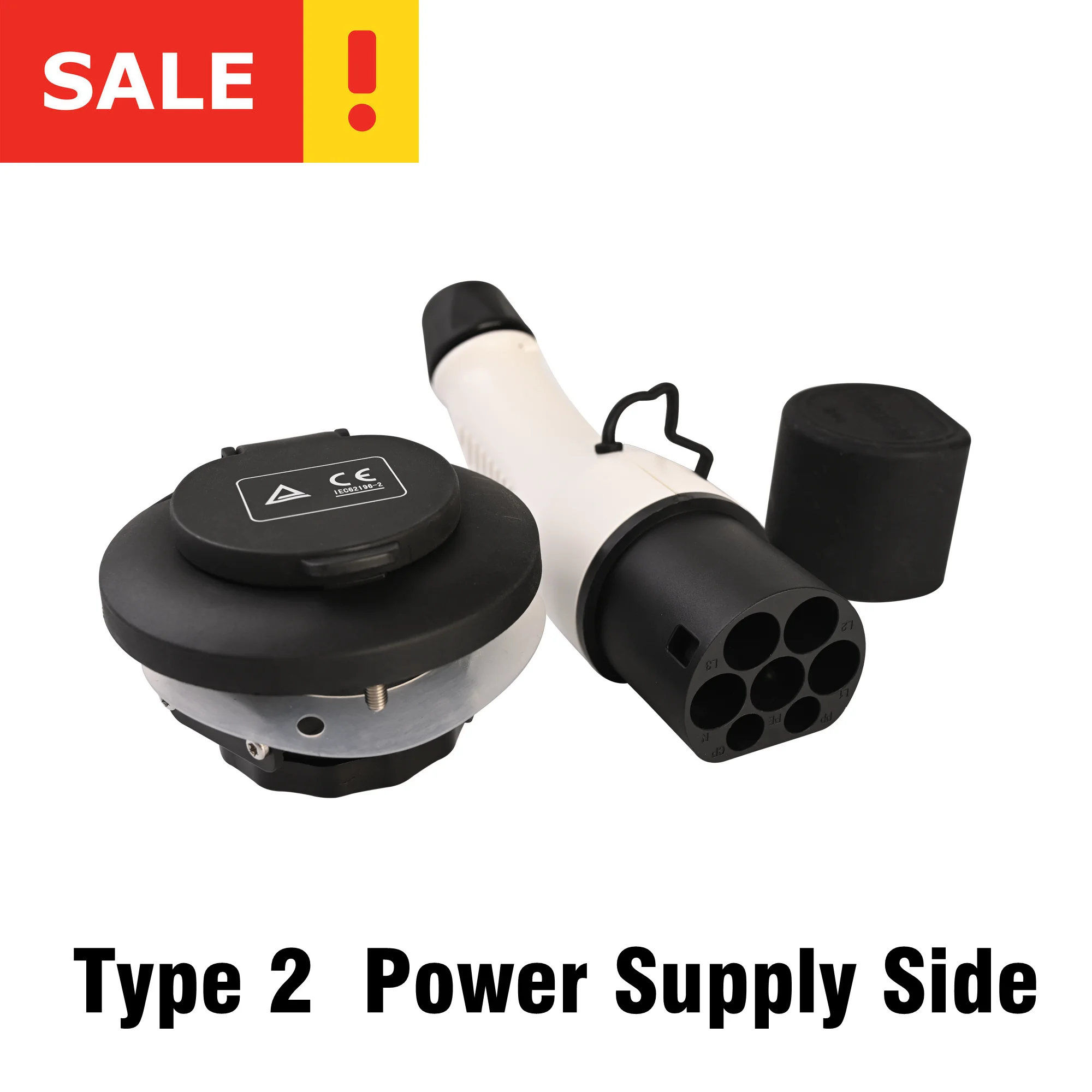 

Duosida 32A Plug Socket 7.4KW 22KW 11KW 3.6KW IEC 62196-2 Type 2 Power Supply Side single phase male AC plug inlet without cable