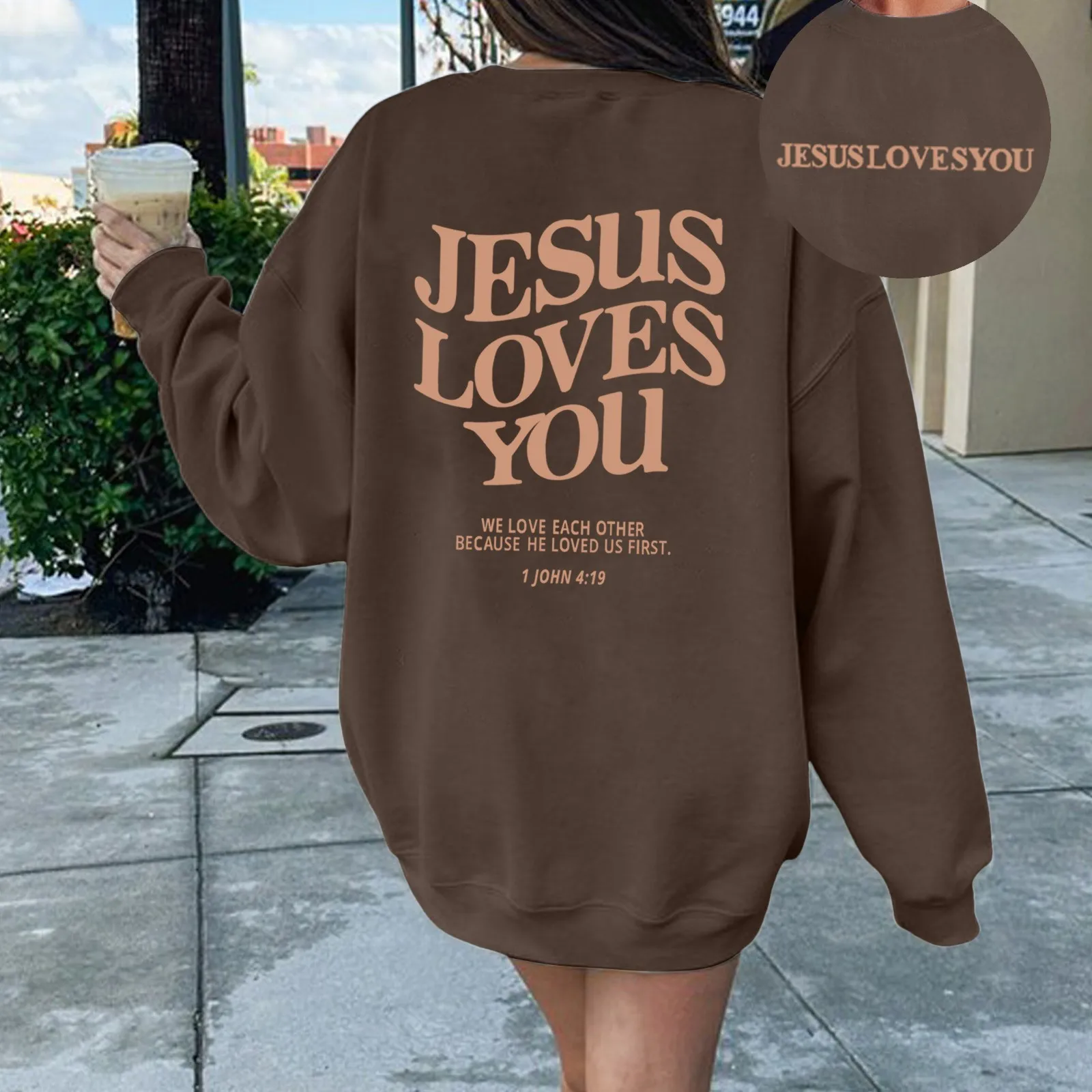 Осенне-зимние толстовки для женщин с круглым вырезом однотонный пуловер