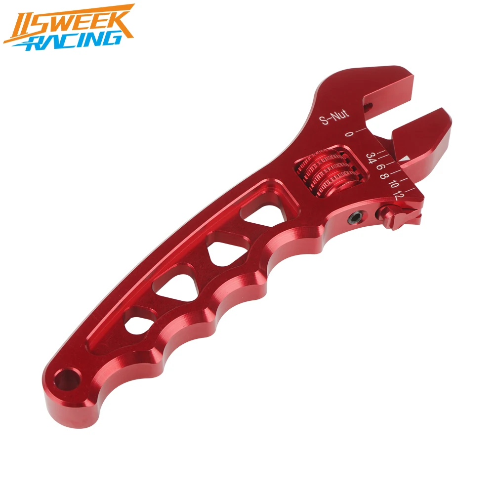 

Universal AN3-12 Adjustable Wrench Lightweight Aluminum Wrench Fitting Tools AN Hose Fitting Adjustable Wrench Spanner