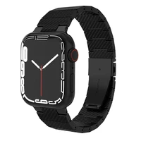 strap for apple watch band 45mm 44mm 42mm wristband 41mm 40mm 38mm carbon fiber pattern bracelet for iwatch 7 6 5 4 3 se