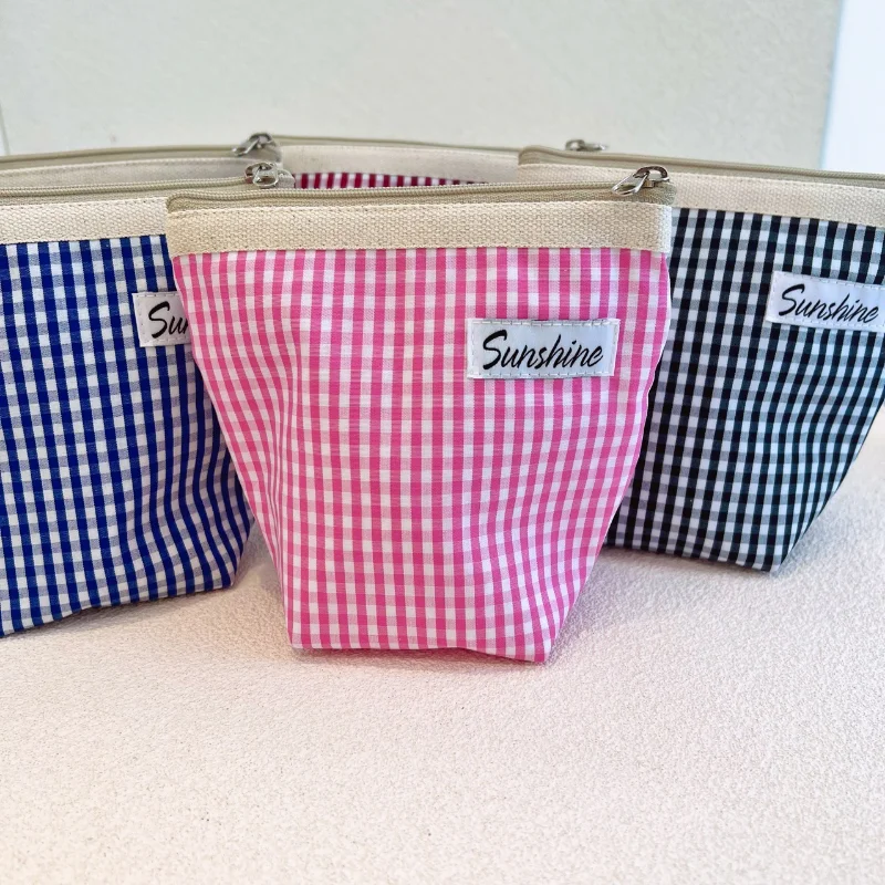 

New Plaid Cosmetic Bag Travel Makeup Bag Ladies Lipstick Organizer Tampon Sanitary Pad Pouch Clutch Coin Purse Key Card Holder