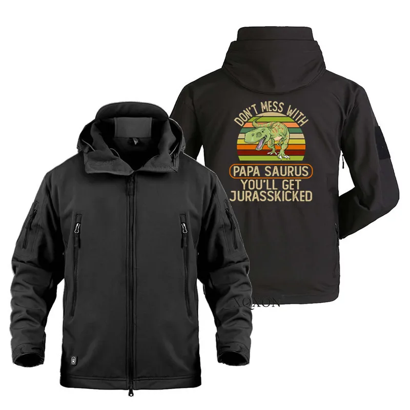 

Непромокаемые мужские куртки с мягкой оболочкой «Don't беспорядок с папазавром», вы получите пинетки Юрского периода 2022