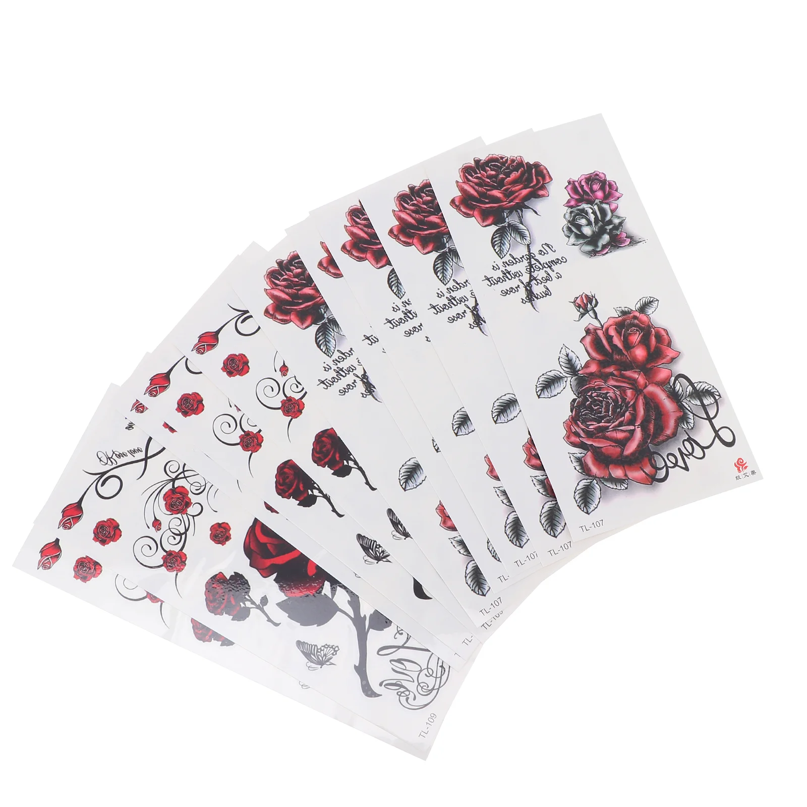 

Body Temporary Sticker Fake Peony Leg Flower Removable Decal Rose Waterproof Gpthic Face Stickers