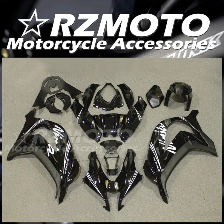 

4Gifts New ABS Motor Fairings Kit Fit for Kawasaki Ninja ZX-10R ZX10R 2016 2017 2018 2019 16 17 18 19 Bodywork Set Black Glossy
