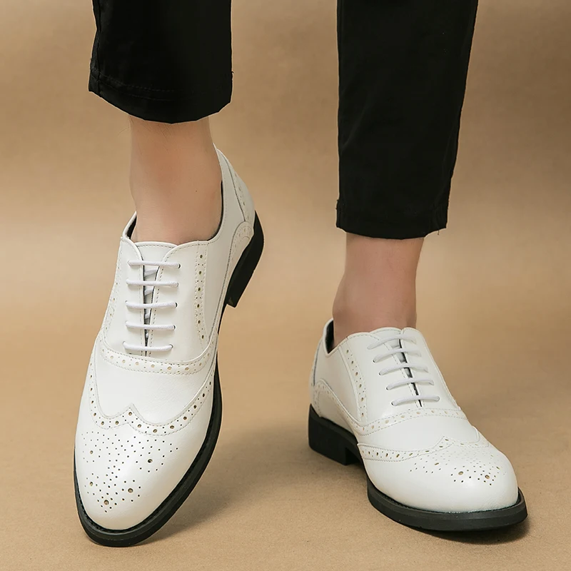 Свадебные мужские кожаные туфли модные в британском стиле для отдыха на открытом