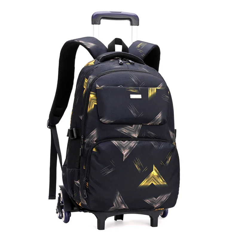 School Bag for Kid Waterproof Detachable Backpack with Wheels Trolley Schoolbag Luggage Rolling Backpack Mochilas Back To School