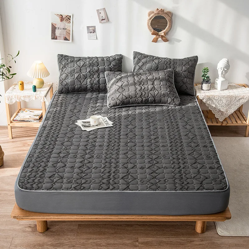 Чехол размера Queen водонепроницаемый матрас с цветочной резьбой без наволочки