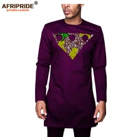 mens casual tracksuit african clothing dashiki print shirts and ankara pants suit wax attire outfits afripride a2016006