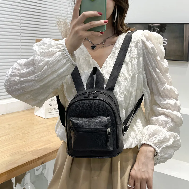 

Mini Women's Backpacks 2022 Trend Leather Female Bag Small School Bags White Rucksack For Teen Girls Fashion Casual Backpack
