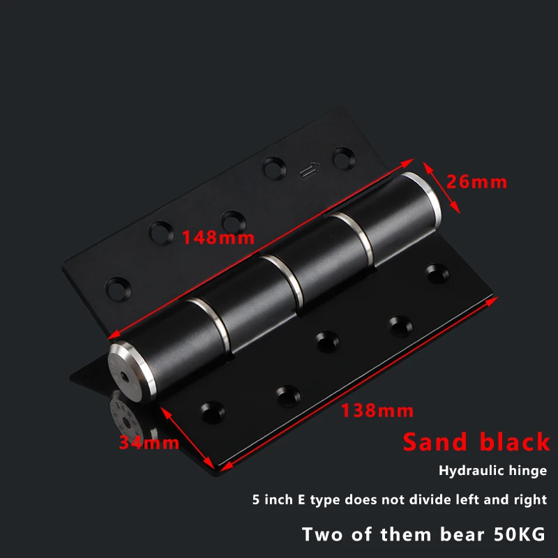 

Hydraulic Hinge Invisible Door Self-closing Door Closer Silent Damping Hinge Buffer Slot-free E-type Buffer Hinge Hinges Hidden