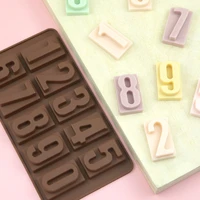0 9 numbers silicone chocolate mold cookies cold 3d digital shape cake baking jelly candy pastry diy decorating for kitchen tool