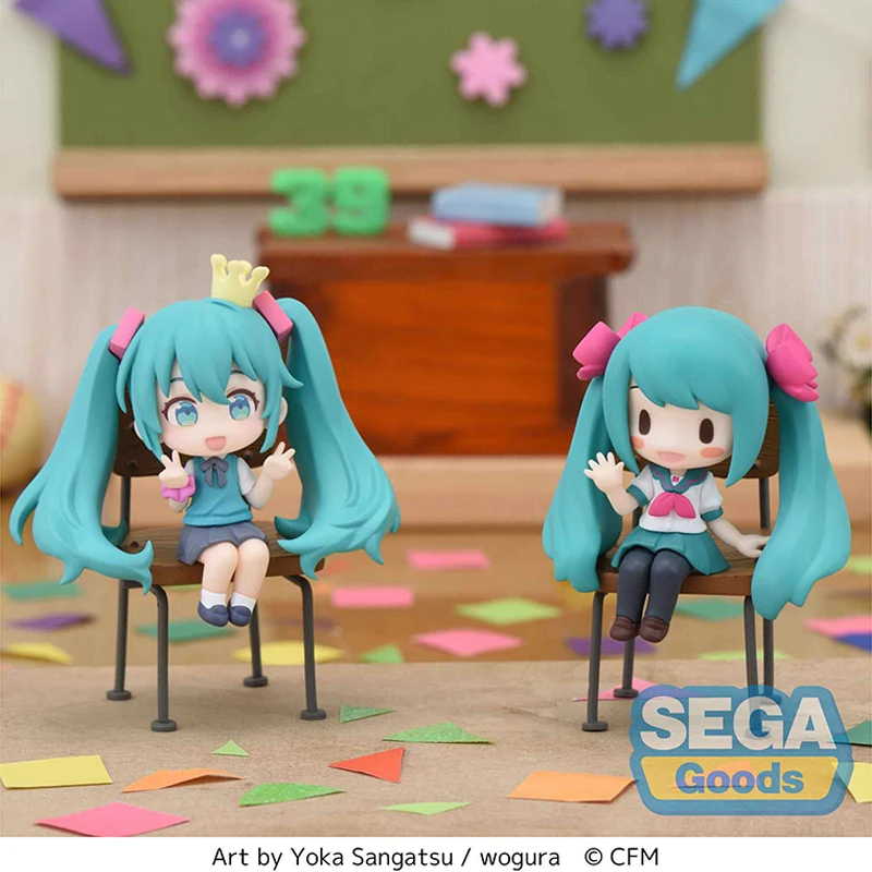 Подлинная SEGA VOCALOID Hatsune Miku 16-летие бобье глаз мини-фигурка ручной работы в стиле