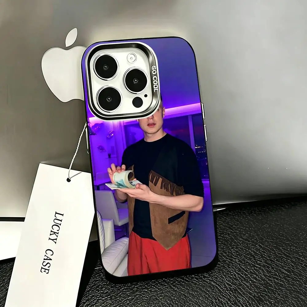 Фото Чехол для телефона T-Trash Streamer Mellstroy для iPhone 17, 16, 15, 14, 13, 12, 11 Plus, Pro Max, XS, цветной, серебристо-черный №3