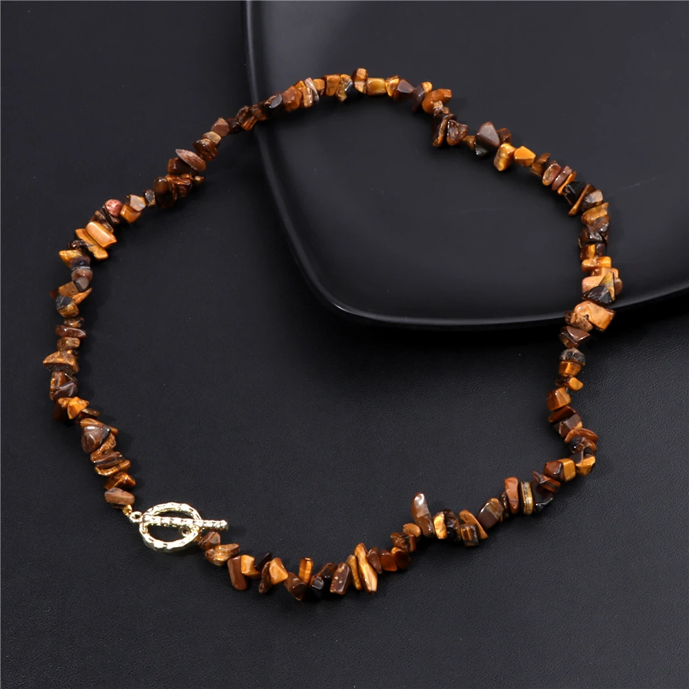 Ожерелье в богемном стиле с желтыми гравийными бусинами чокер бохо кварцевым