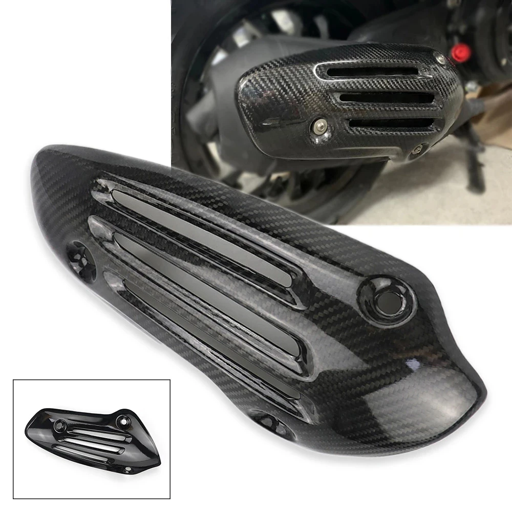 

100% полностью сухая 3K крышка выхлопной трубы из углеродного волокна комплект обтекателей для кузова мотоцикла Vespa Sprint 150 2013-2022