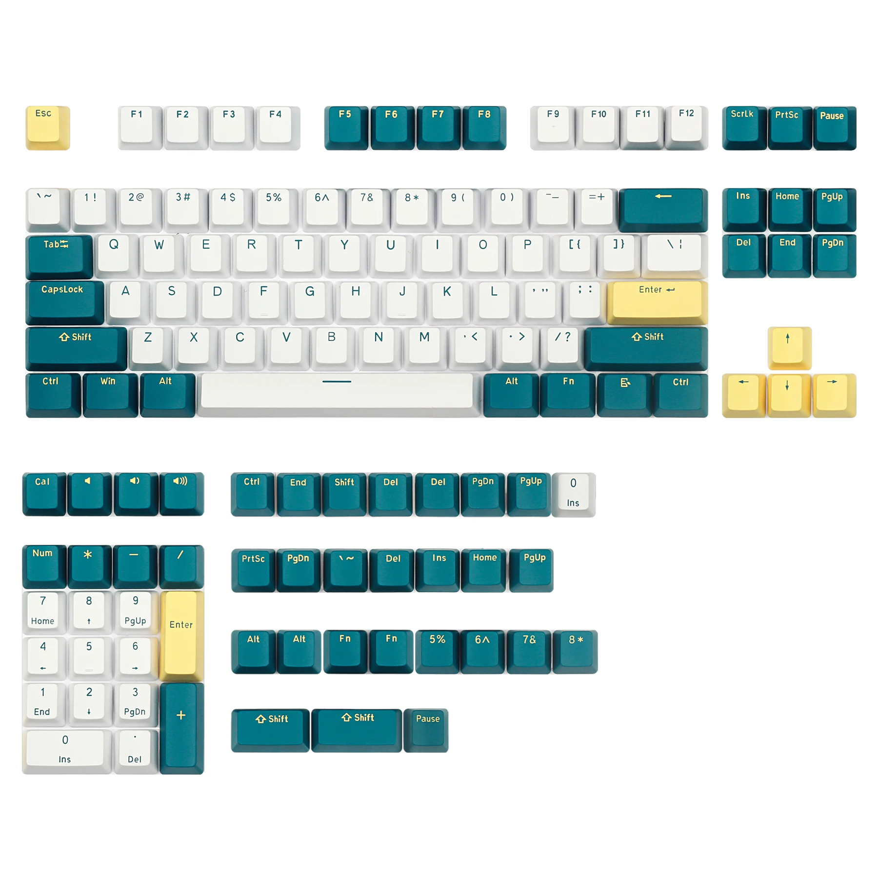 

PBT Keycaps Double shot OEM Cherry MX Key Caps Merlin Keyset for 61 68 75 84 87 96 98 100 104 108 Mechanical Keyboard Keycaps