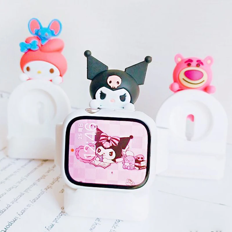 

Kawaii Hellokittys Kuromi Cinnamoroll зарядная подставка держатель станция для Iwatch серии 7 6 5 4 3 2 Se Apple Watch зарядная док-станция