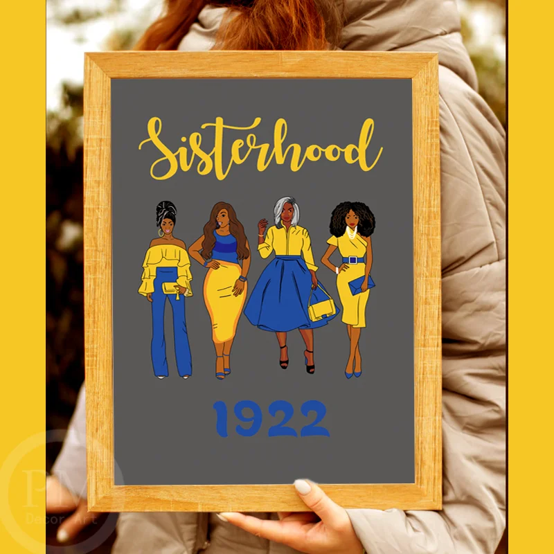 

Sigma Gamma Rho SGR Four Girl Women Wall Art Canvas Poster HD Print Picture for Gifts Exhibition Cultural Center Office