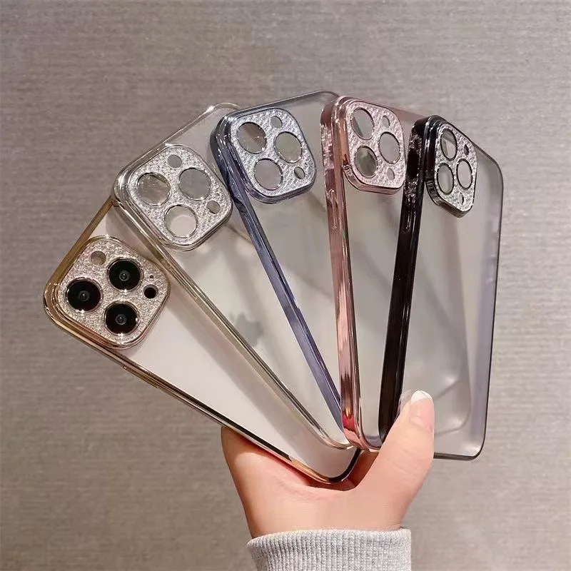 

Elegant Glitter Diamond Case For iPhone 13 11 12 Pro Max Girl Female Soft Silicone Clear Shockproof Cover For iPhone 13 Pro Max