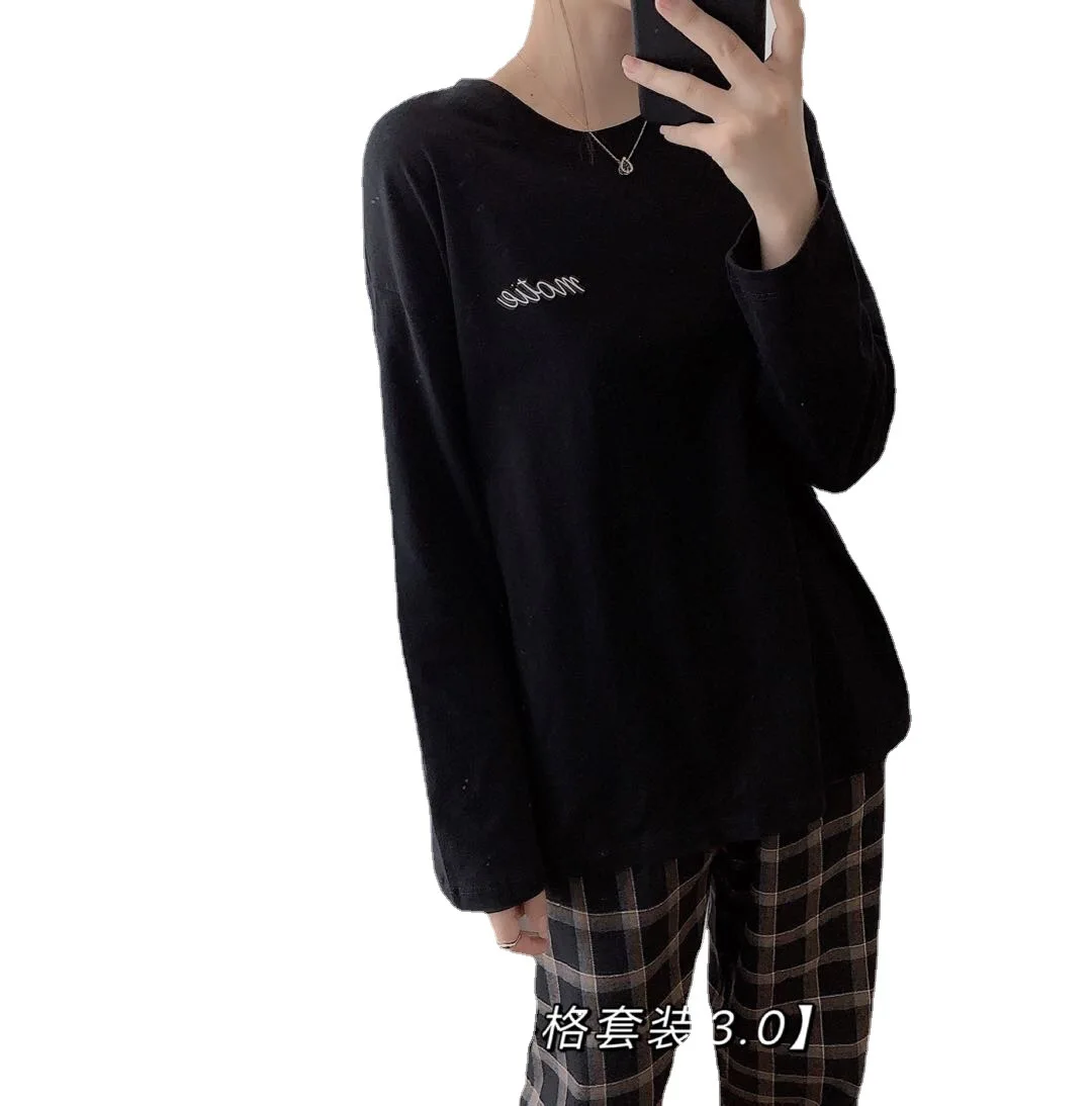 New Pajamas Ladies Spring and Autumn Long Sleeve Thin Section Women's Autumn and Winter Large Size Casual Autumn Homewear Set