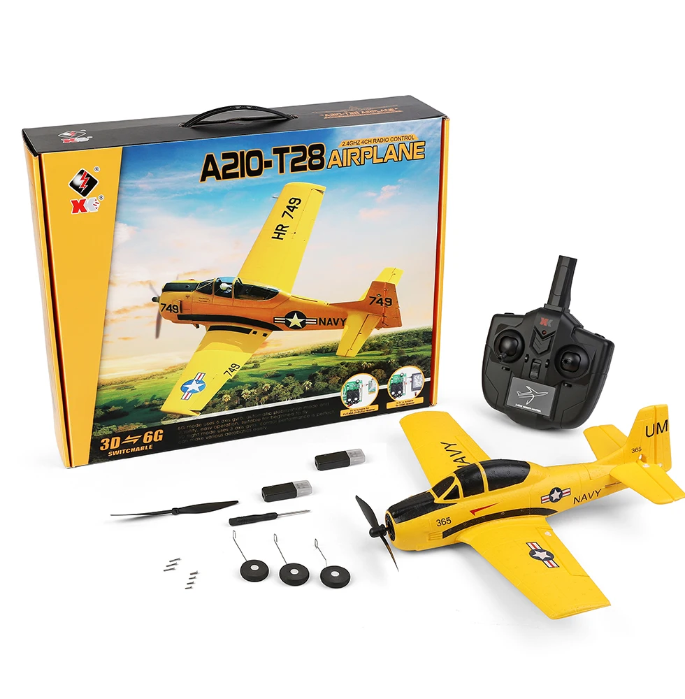 Wltoys XK A220 A210 A260 2.4G 4Ch 6G/3D RC Airplanes Six Axis P40 Fighter Remote Control Glider Unmanned Aircraft Outdoor Toy enlarge