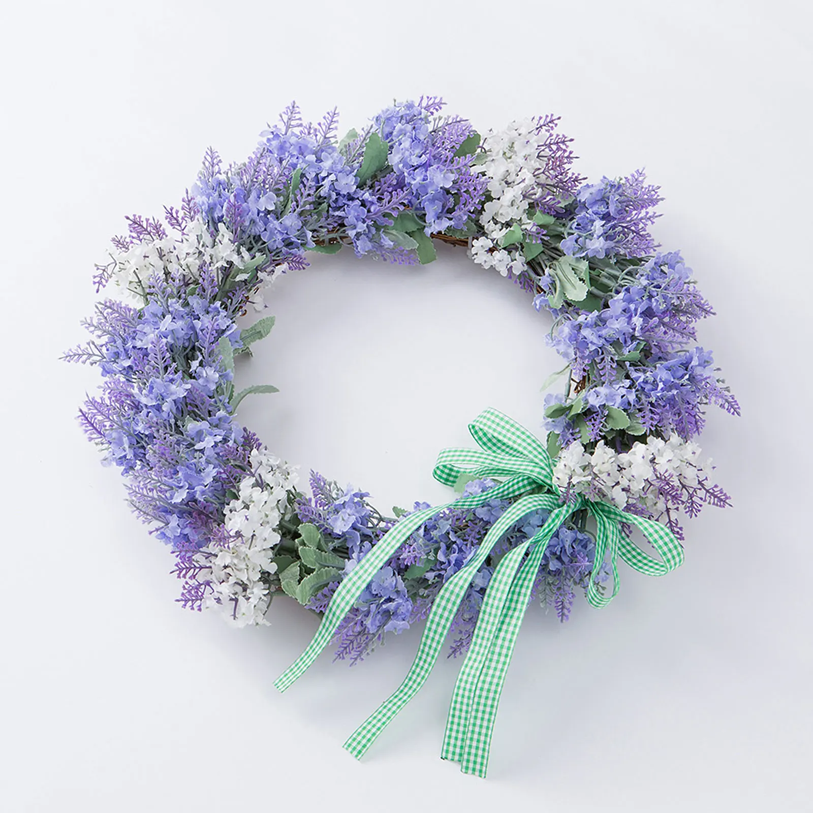 

Lavender Wreath Easter Day Simulation Flower Ring Decoration Hanger Home Decor Rattan Wall Door Hanging Garland