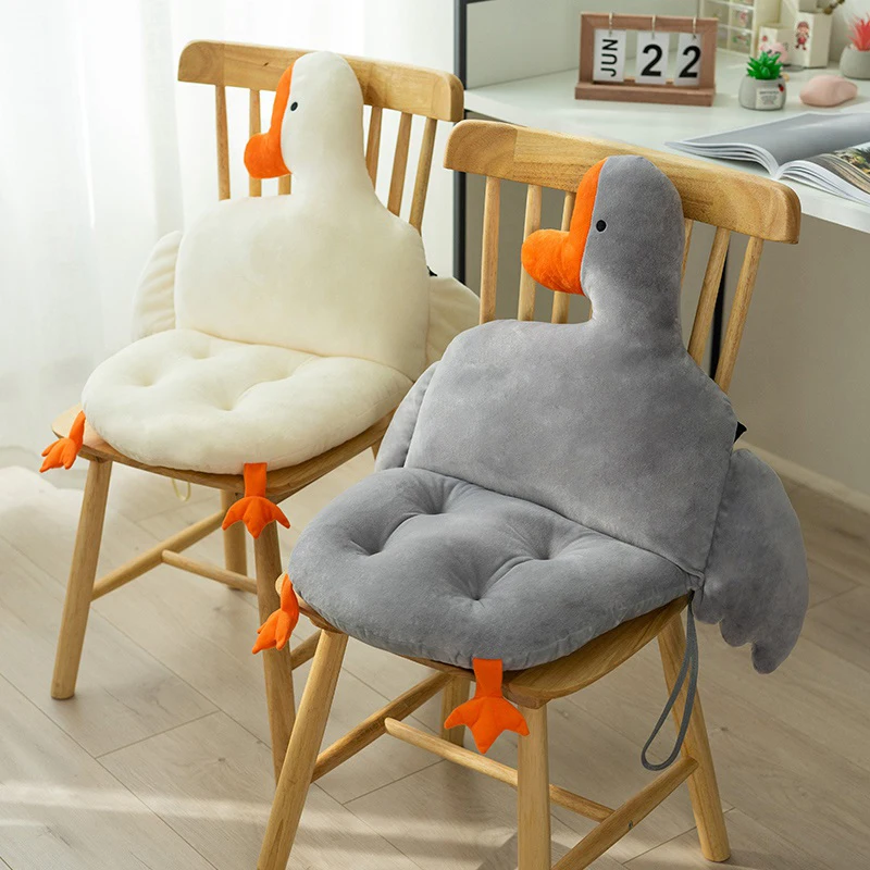 

Cartoon Goose Cushion Office Chair Back Cushion Elastic Fluffy Cushions Child Seat Cushions With Backrest Sofa Soft Amortiguar