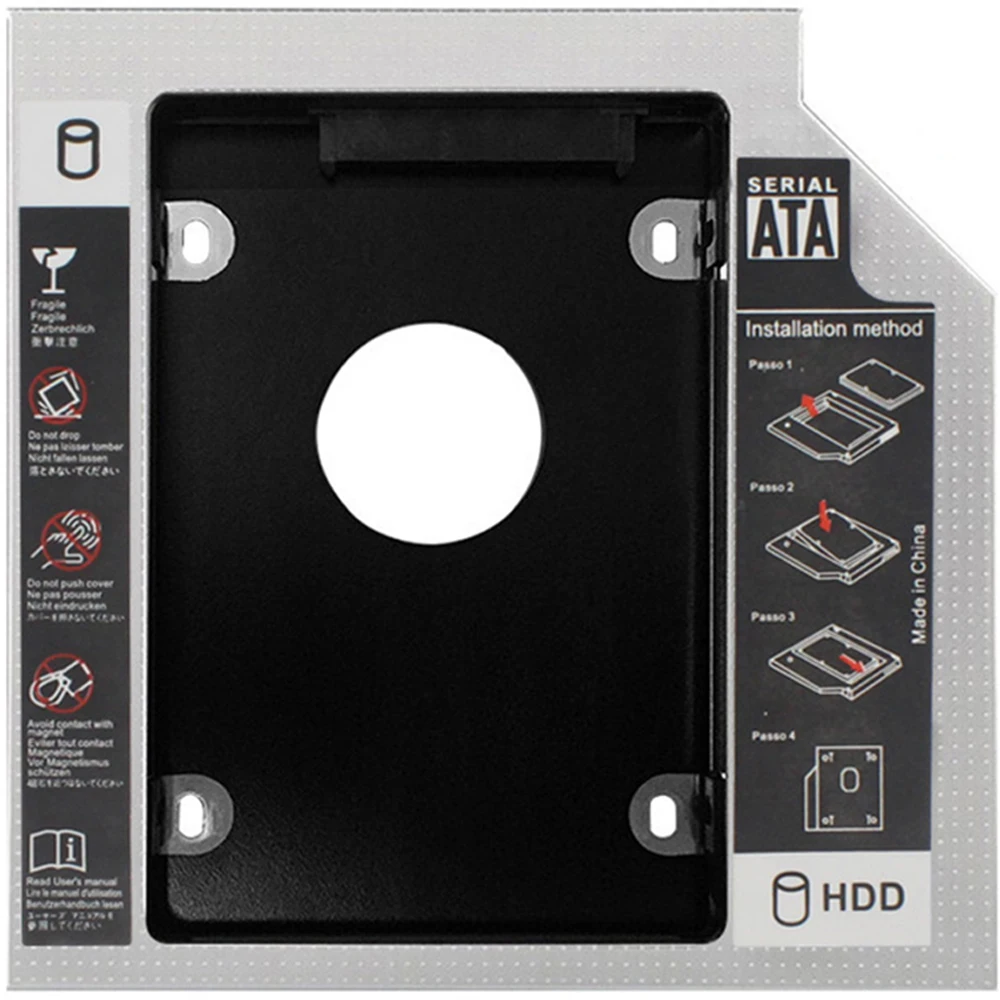 HDD Caddy 9,5 12,7 мм алюминиевый Optibay SATA 3.0 коробка для жесткого диска DVD адаптер 2,5 HDD SSD Пластиковый корпус для ноутбука