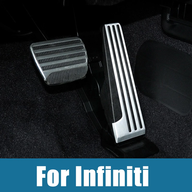 

For Infiniti Q50 Q60 EX25 QX50 QX70 EX FX G25 G35 G37 M25 Q60S Aluminum Car Footrest Pedal Accelerator Brake Pedals Cover Case
