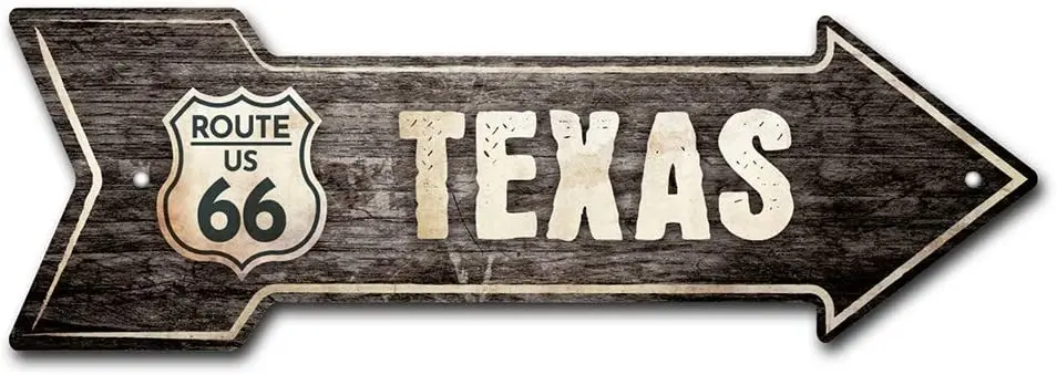 

Texas 66 Arrow Sign 18" Wide