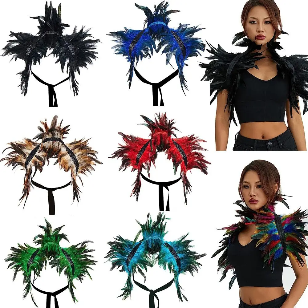 

Fake Collar Feather cape Feather Fake Collar Shawl Feather Cloak Party Scarf for Cosplay Costume/Halloween