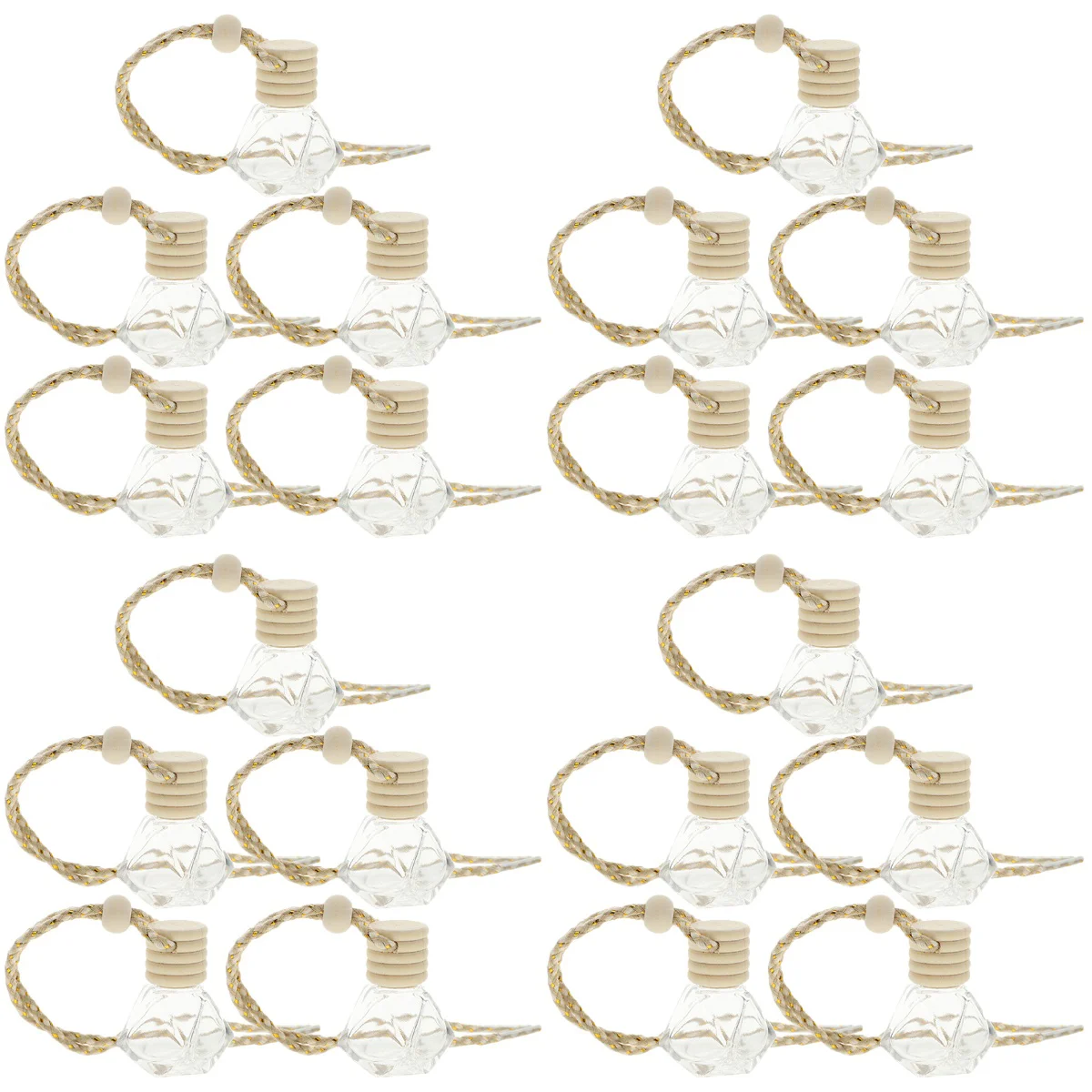 

20 Transparent Bottles Decorative Aroma Bottles Hanging Car Diffusers