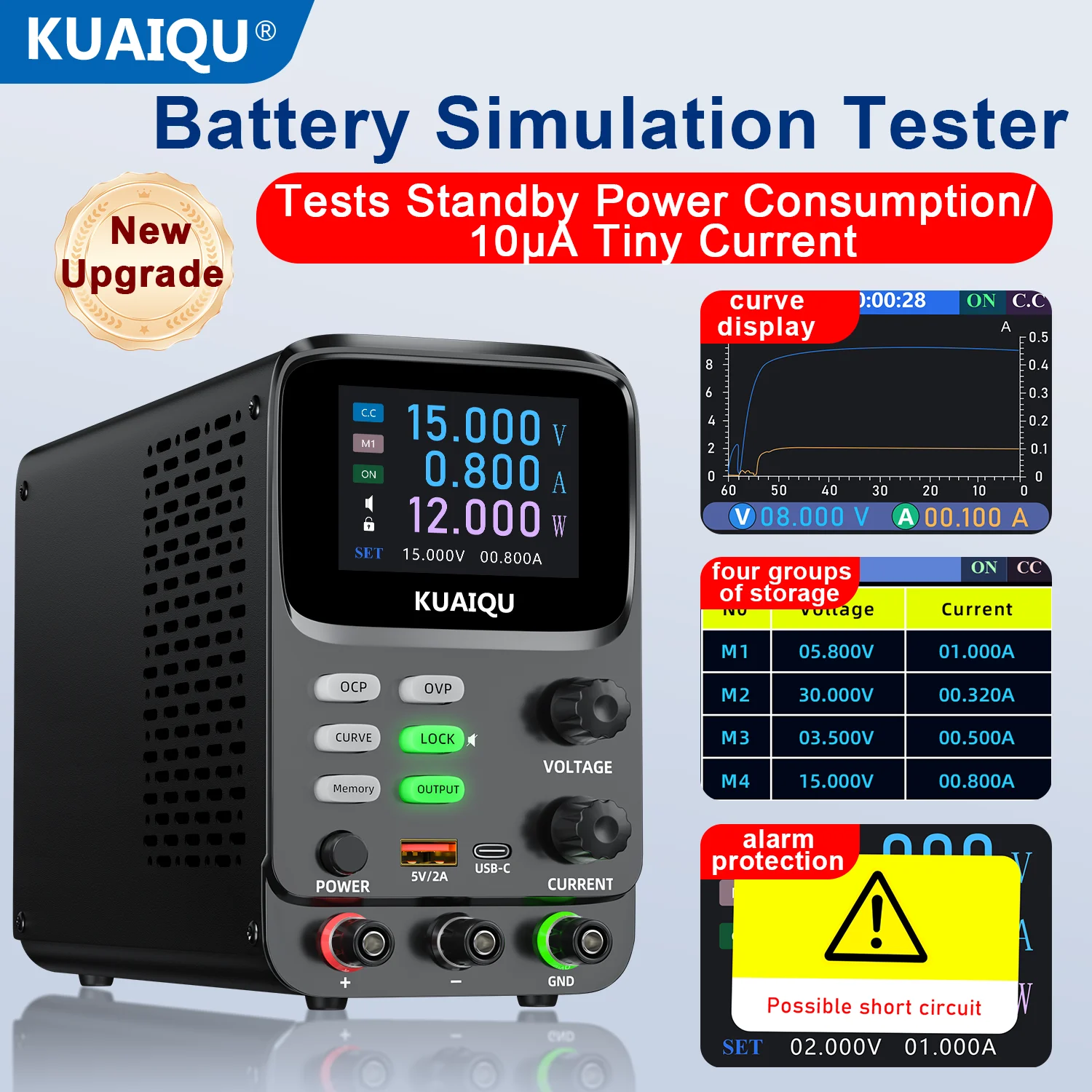 NICE-POWER SPPS-K305 30В 5А 24В Программируемый источник питания постоянного тока с зарядным устройством, многоуровневая защита (OCP, OVP), память форм сигналов на выходе (art.: 3920d4e2ab5aa) - 3920d4e2ab5aa