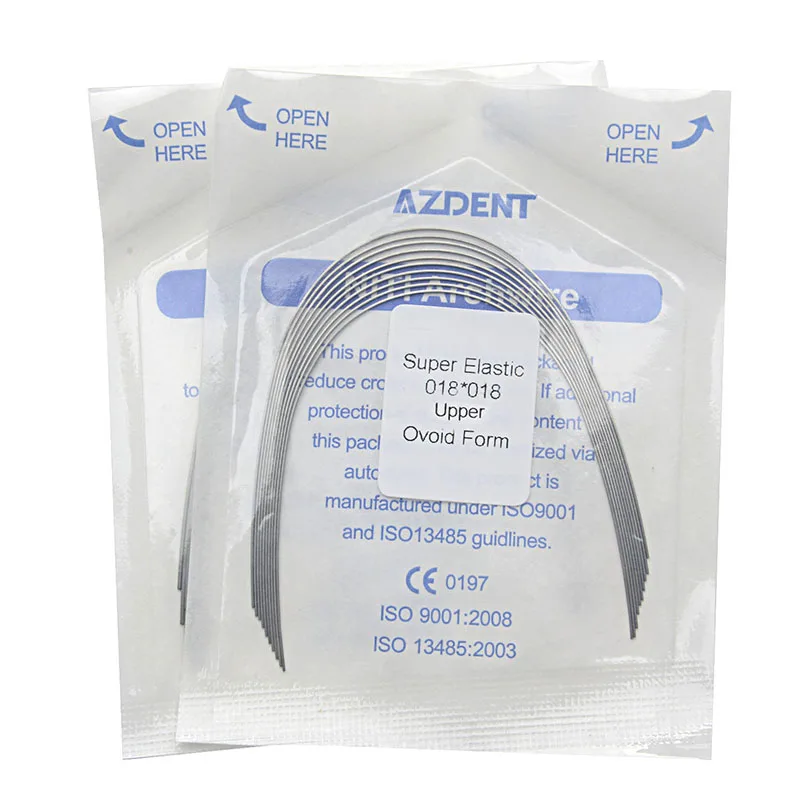 10 шт./упак. AZDENT супер Эластичный NITI прямоугольный свод проволока