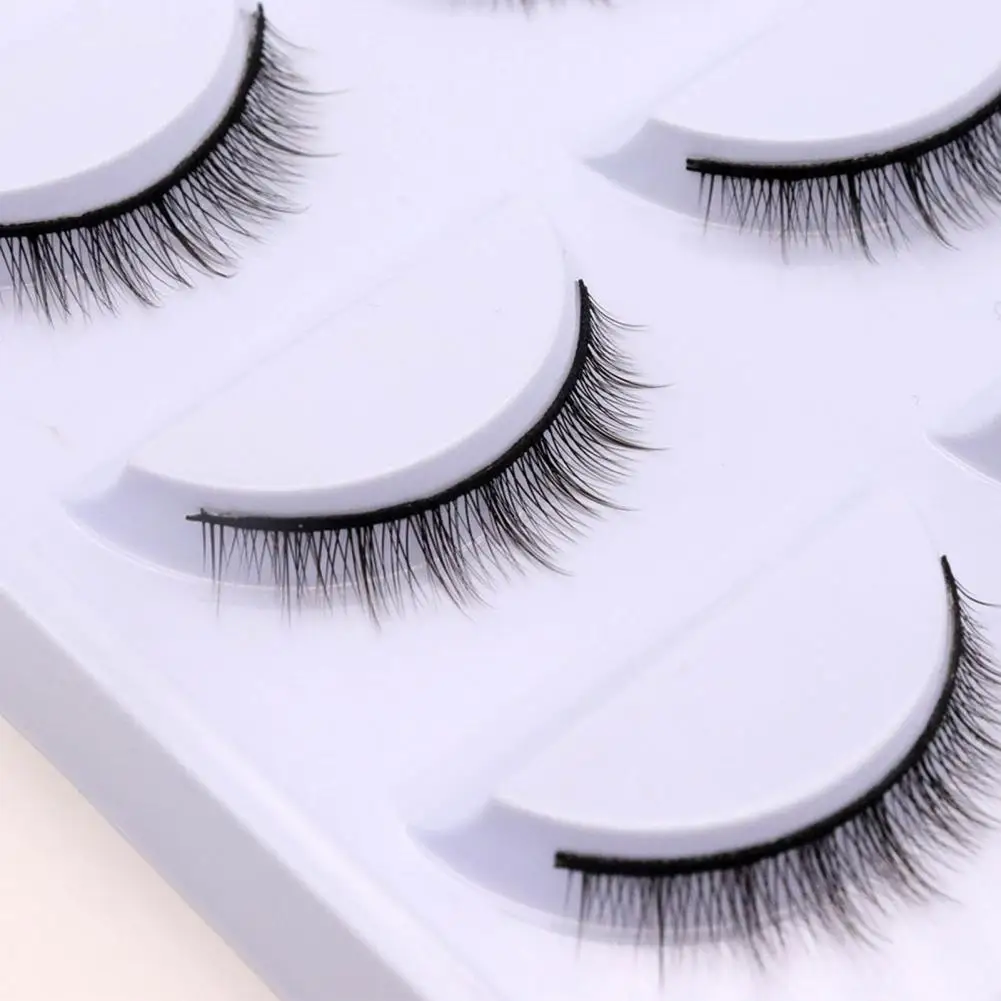 

5Pairs/Box Universal Faux Eyelashes Realistic Safe Black Short Fake Eyelashes