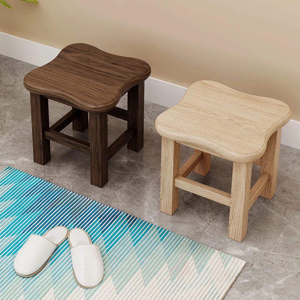 

Solid Wood Low Stools Bench Sofa Chair Tea Table Change Shoes Stool Home Decoration Children Seat Dorm Entrance